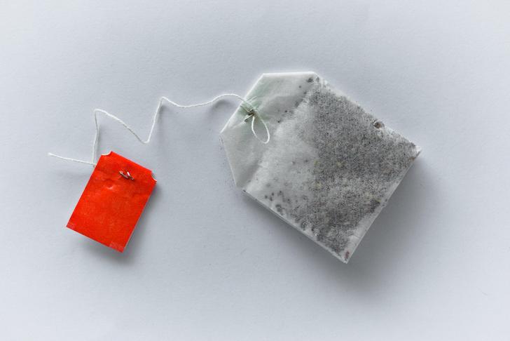 dry tea bag on a surface