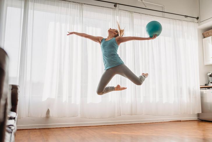 woman doing aerobics exercise